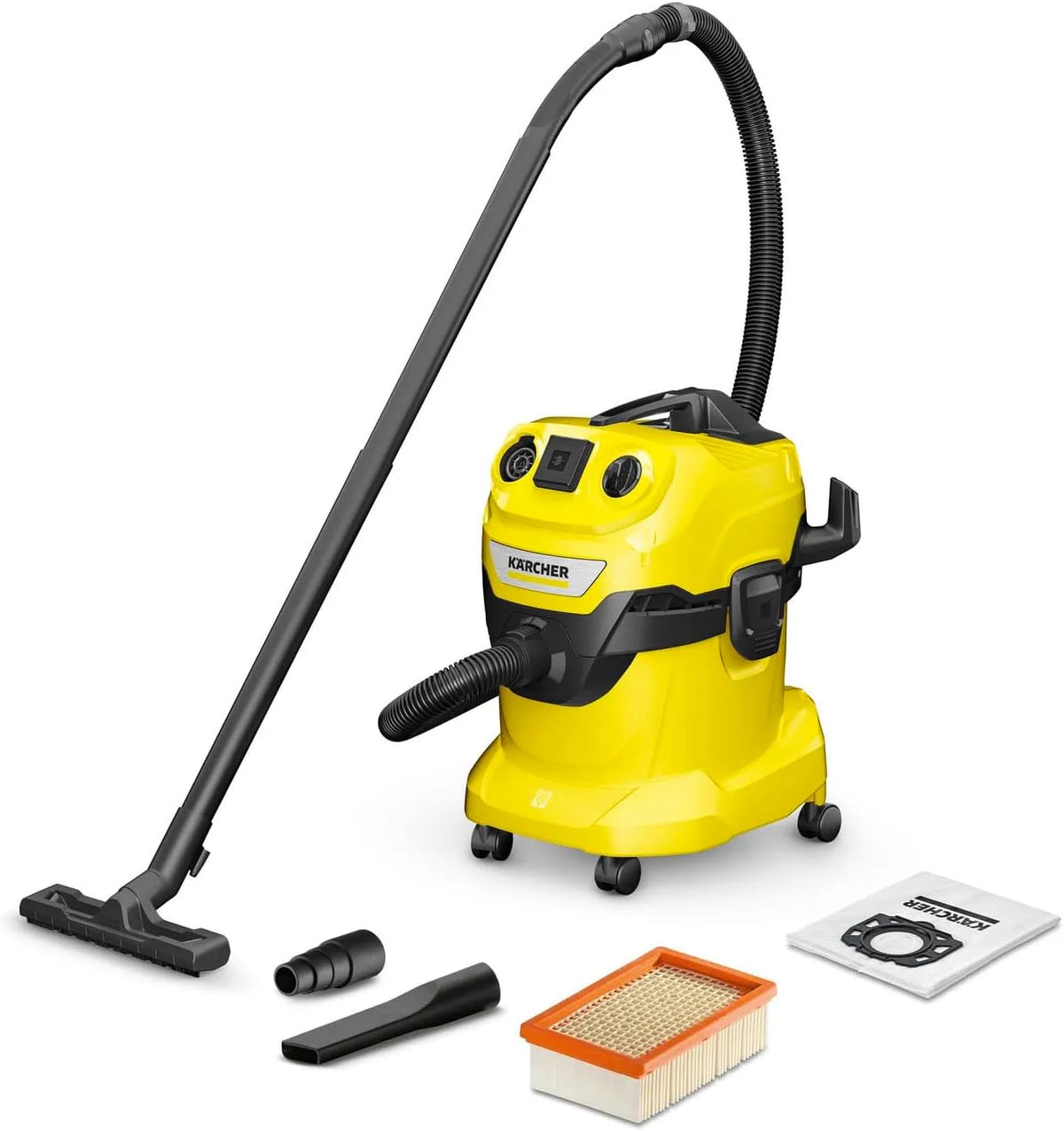Kärcher aspirateur, Eau et Poussières WD 4 P V-20/5/22, Puissance: 1000W, Cuve Polypropylène: 20L, Flexible d'Aspiration: 2,2m, Filtre Plissé Plat