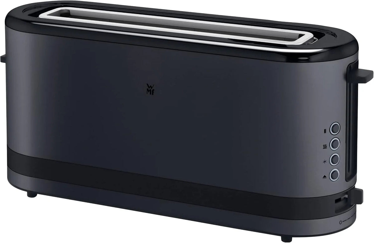 WMF grille-pain, puissance 900 W, 2 tranches avec support à pain, 7 niveaux de torréfaction, longue fente, fonction bagel, étroit, XXL, mat