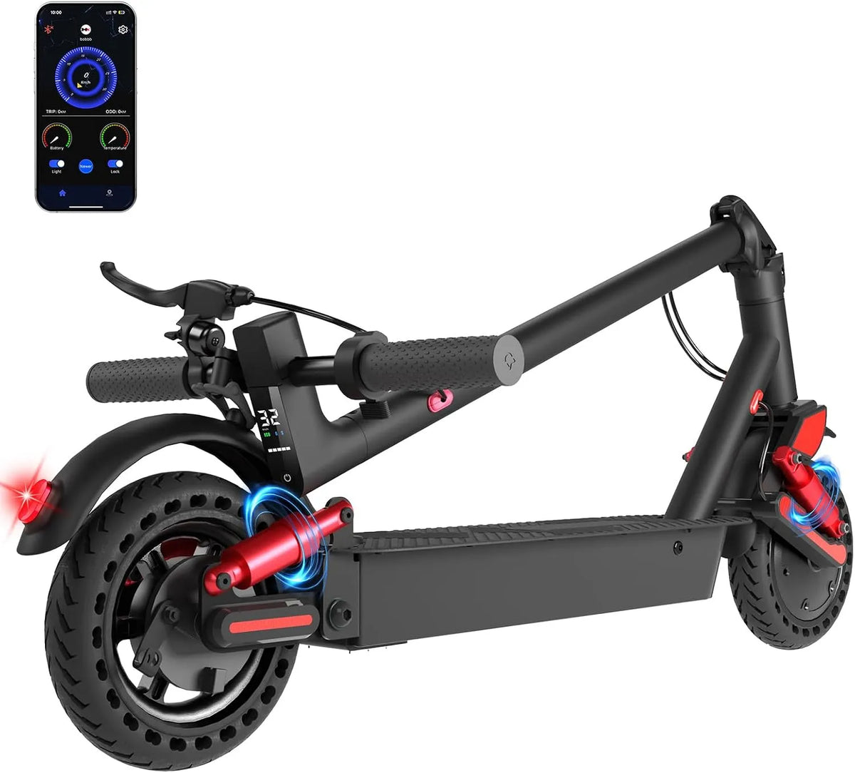 Trottinette électrique 25-70km Frein-8 HX, Scooter électrique Moteur 500W Longue Distance, Vitesse maximale 25km, 25km/h, h,3 niveaux de vitesse