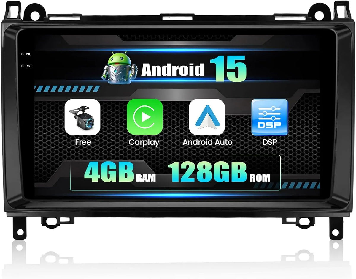 Modèle 4+128G W169 B200 CAMECHO, 9' INCELL Écran Bluetooth Radio Auto GPS WiFi FM, sans Fil, RDS Lien Miroir