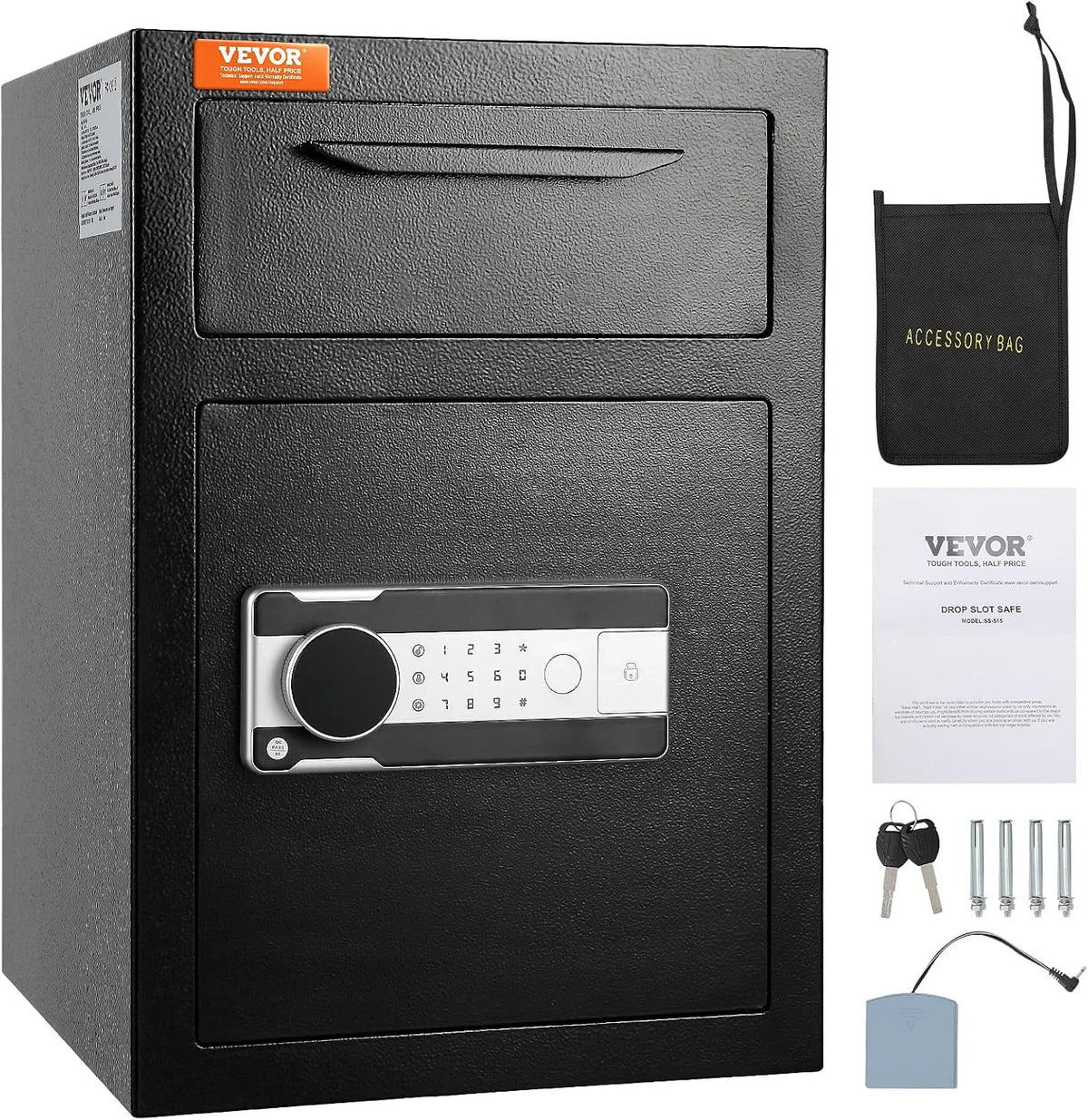 Vevor coffre-fort, avec Serrure Électronique 2,5 L C -Fort de Dépôt en Acier Laminé à Froid C -Fort à