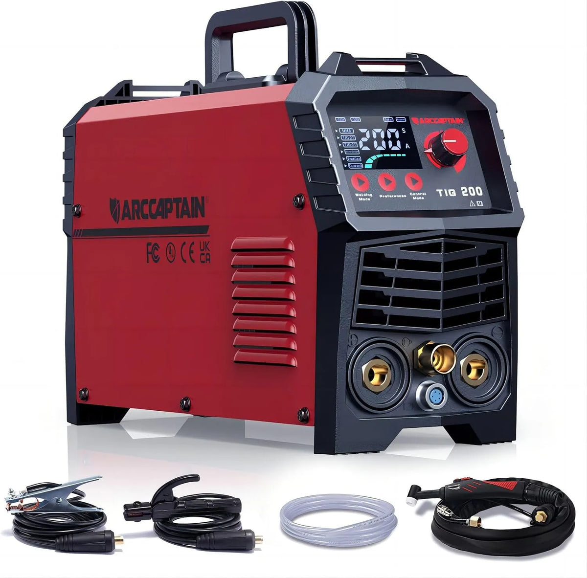 Poste à souder ARCCAPTAIN DC WIG, soudage d'acier, 200 A mper IGBT, Allumage HF TIG WIG avec 200 A et MMA E-Hand, acier inoxydable, etc