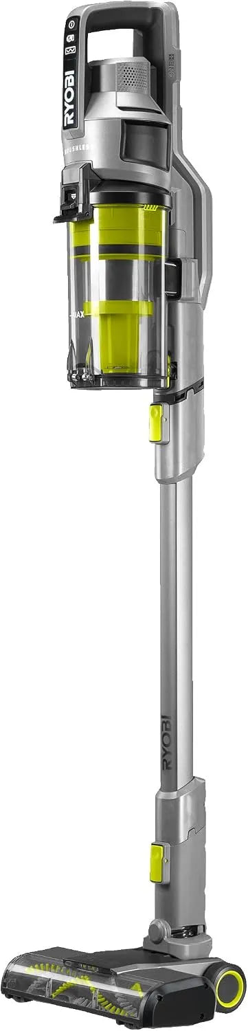 Ryobi aspirateur balai RSVS18BL-0, Brushless 18V One+, Nettoyage sols durs et Tapis, Version Solo sans Batterie ni Chargeur