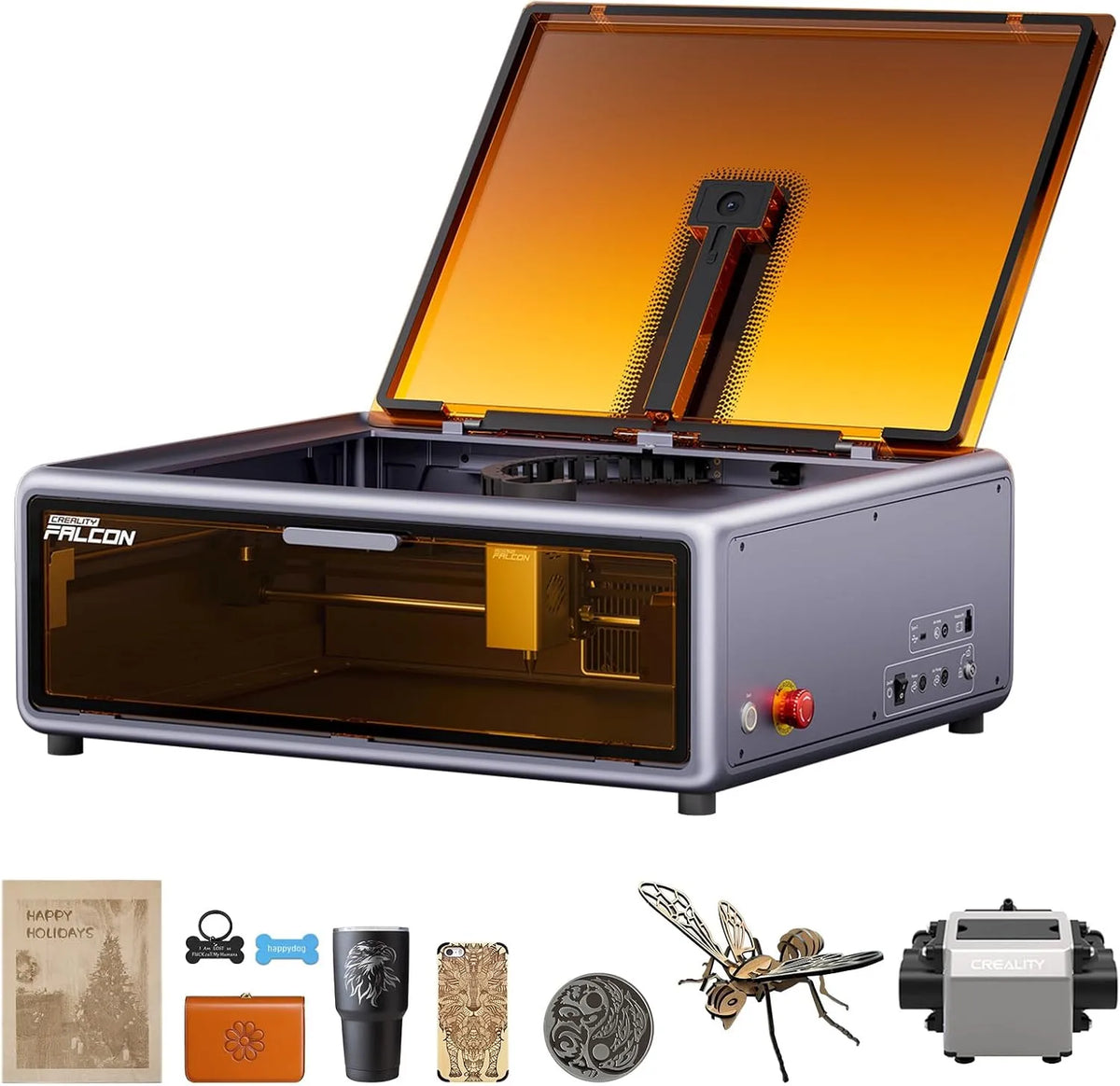 Creality Falcon, vitesse rapide de 600 mm, Graveur laser A1 10 W avec assistance pneumatique, découpe laser pré-assemblée pour débutants